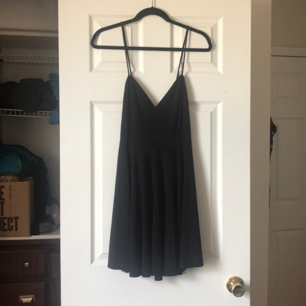 Urban outfitters open back black dress